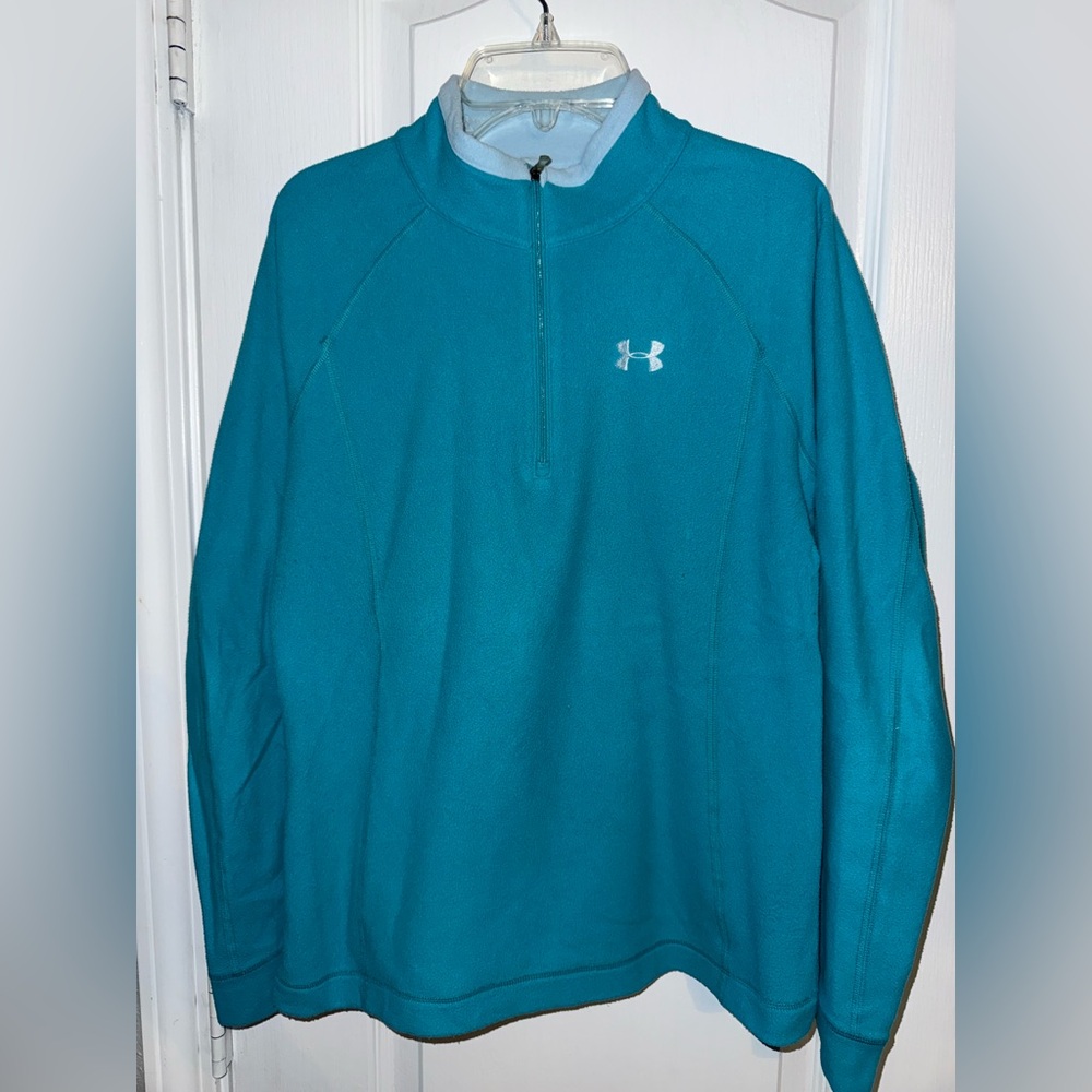 Under Armour Teal Quarter Zip Pullover Athletic Jacket Size S